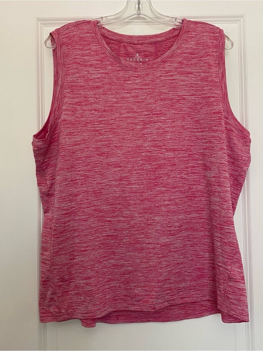 Danskin Pink Heather Sleeveless Muscle Tee